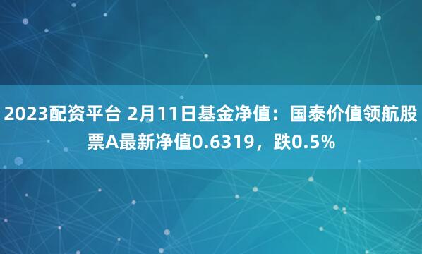 2023配资平台 2月11日基金净值：国泰价值领航股票A最新净值0.6319，跌0.5%