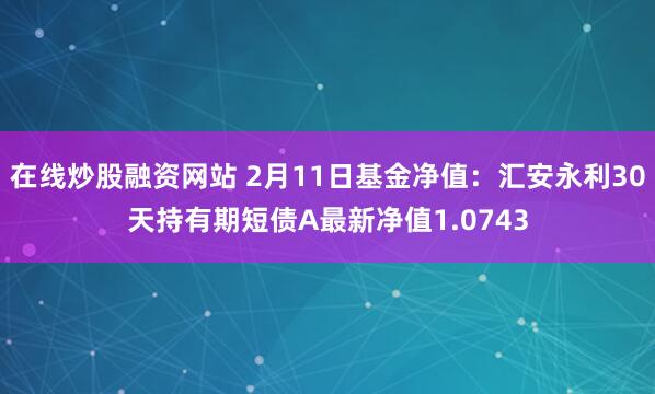 在线炒股融资网站 2月11日基金净值：汇安永利30天持有期短债A最新净值1.0743