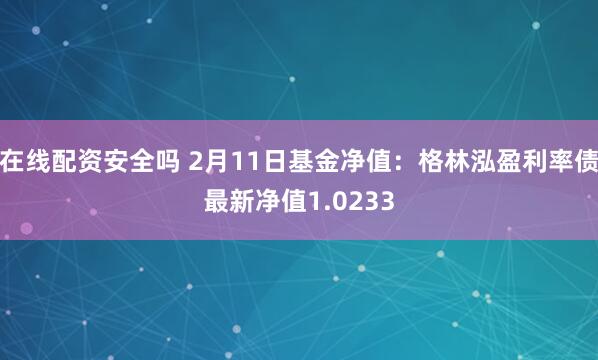 在线配资安全吗 2月11日基金净值：格林泓盈利率债最新净值1.0233