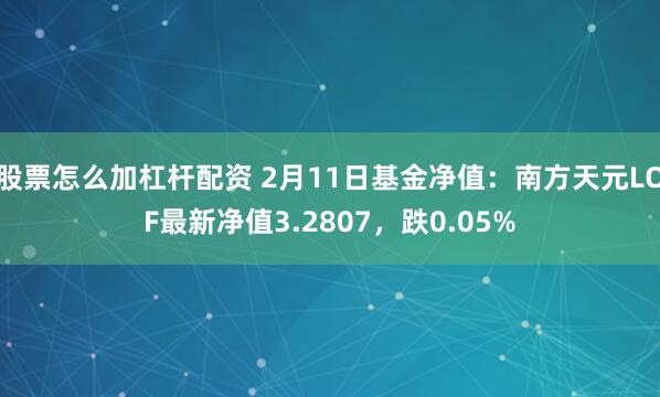 股票怎么加杠杆配资 2月11日基金净值：南方天元LOF最新净值3.2807，跌0.05%