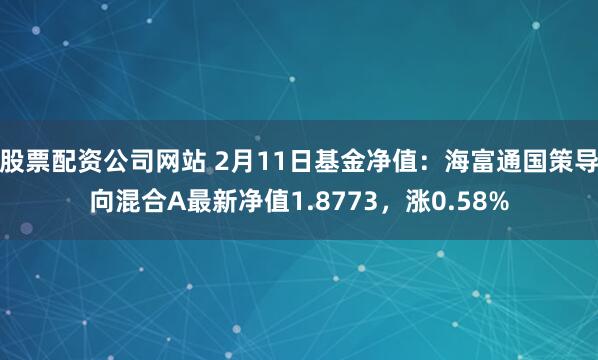 股票配资公司网站 2月11日基金净值：海富通国策导向混合A最新净值1.8773，涨0.58%