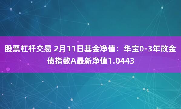 股票杠杆交易 2月11日基金净值：华宝0-3年政金债指数A最新净值1.0443