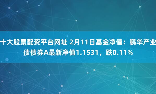 十大股票配资平台网址 2月11日基金净值：鹏华产业债债券A最新净值1.1531，跌0.11%