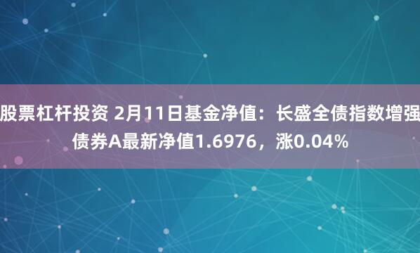 股票杠杆投资 2月11日基金净值：长盛全债指数增强债券A最新净值1.6976，涨0.04%