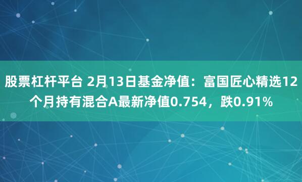 股票杠杆平台 2月13日基金净值：富国匠心精选12个月持有混合A最新净值0.754，跌0.91%